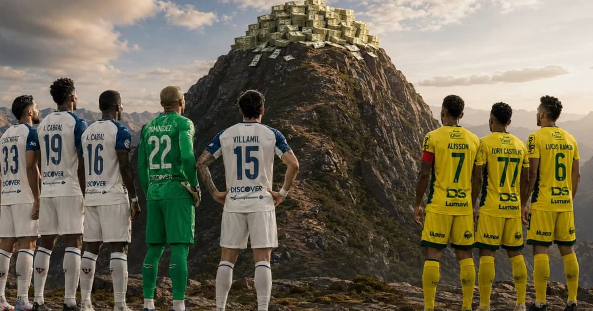 Jugadores de Mirassol y Liga de Quito viendo mucho dinero