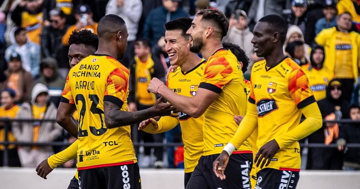Barcelona SC celebrando un gol