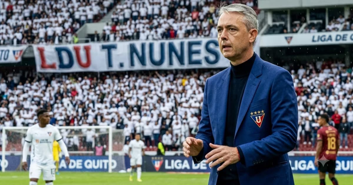 Tiago Nunes dirigiendo a LDU
