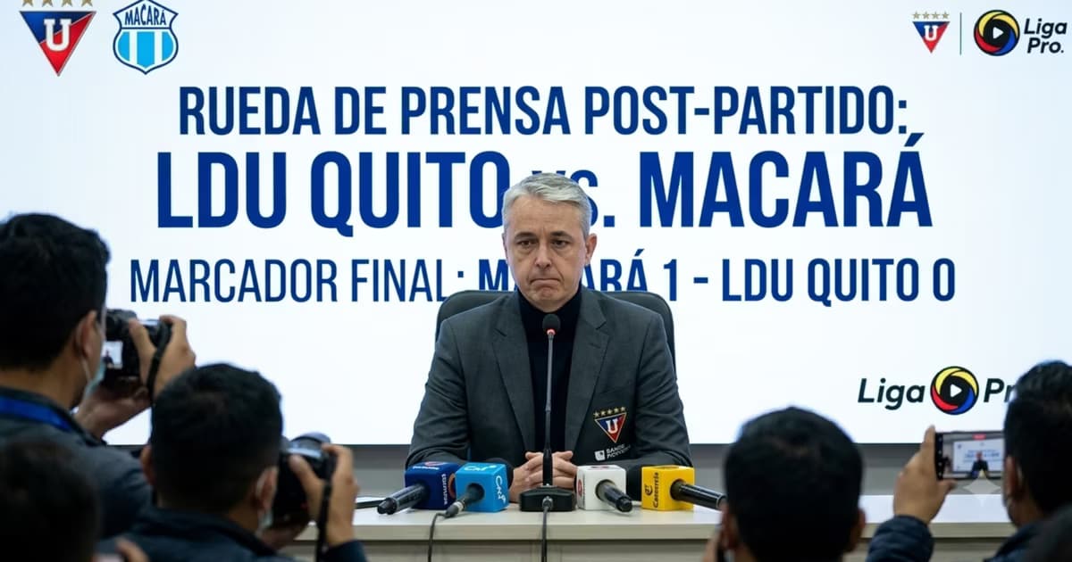 Tiago Nunes en conferencia de prensa