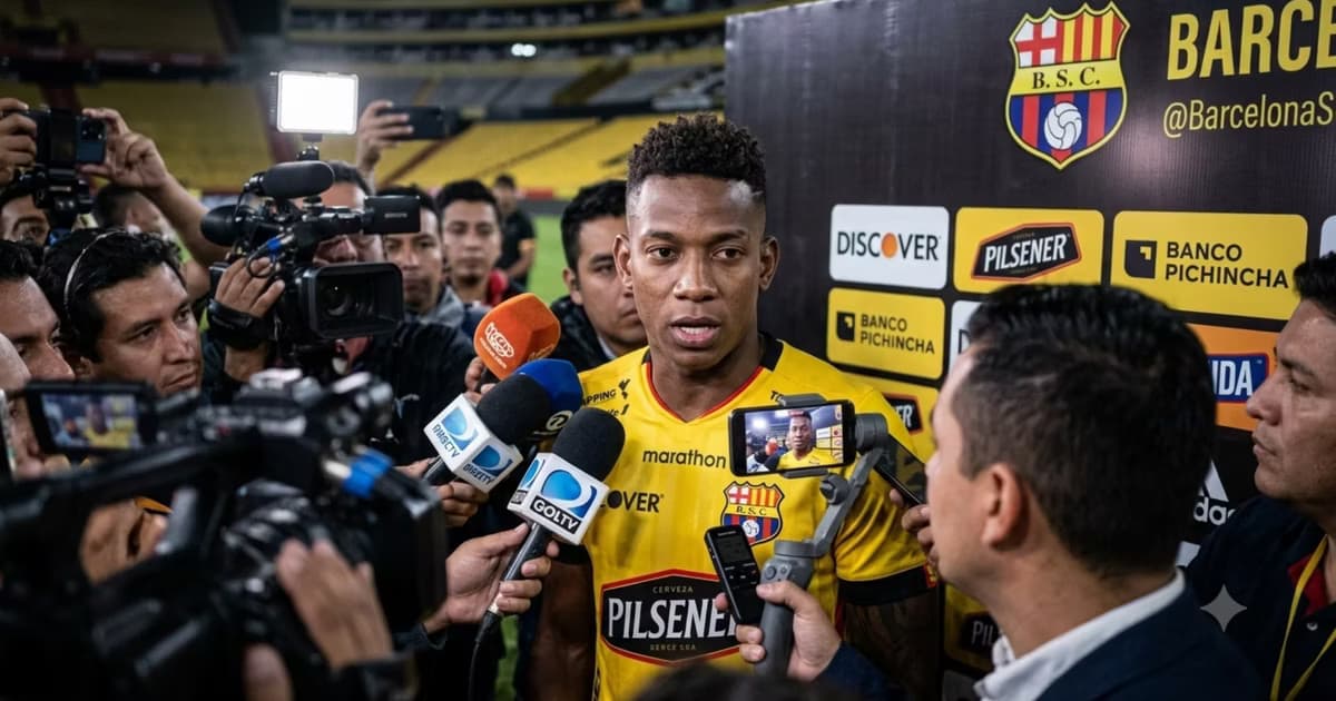 Tomás Rodríguez con la camiseta de Barcelona SC