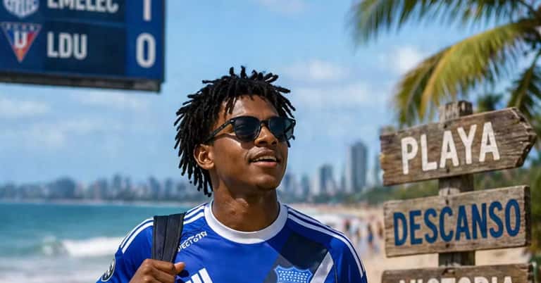 (VIDEO) Luis Fragoso se fue a la playa a festejar, luego de darle la victoria a Emelec ante LDU