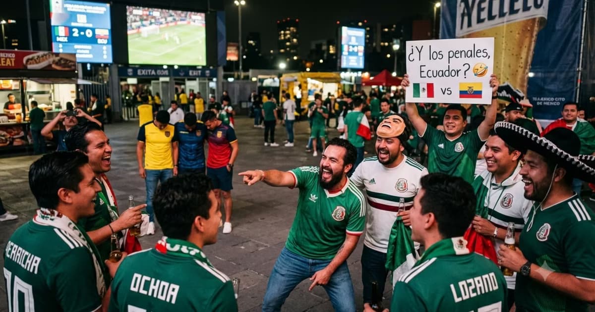 Aficionados mexicanos riéndose