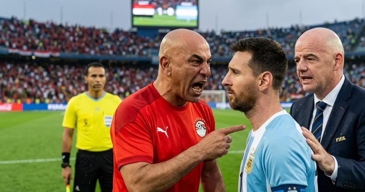 El DT de Egipto gritándole a Messi e Infantino