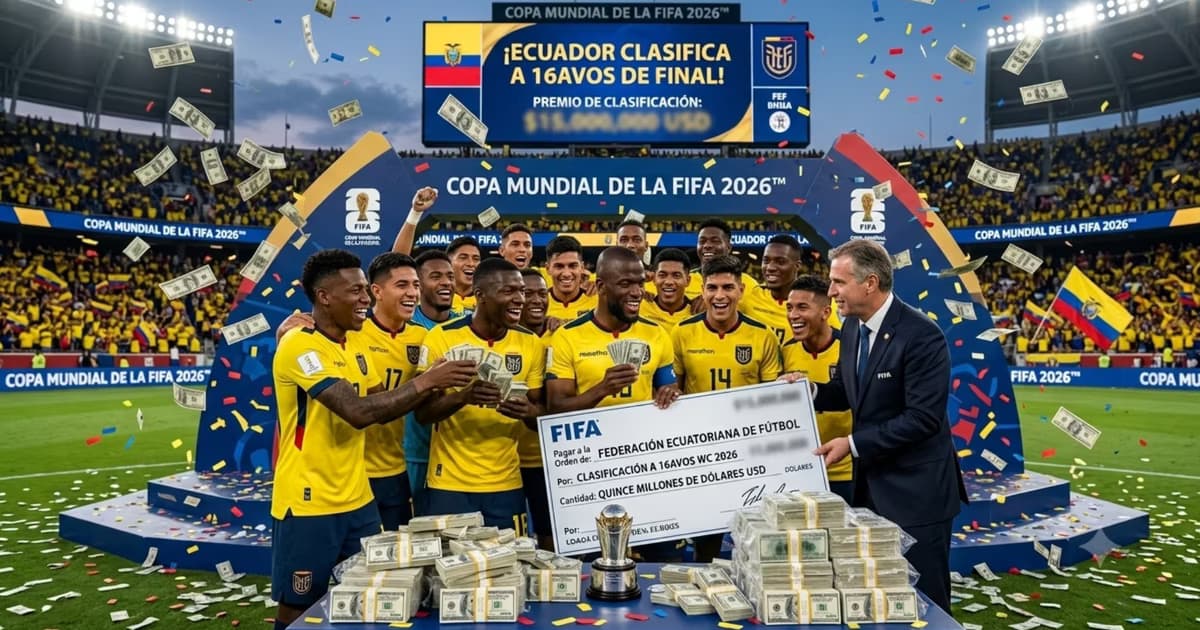 La selección de Ecuador y el premio del 16avos del mundial