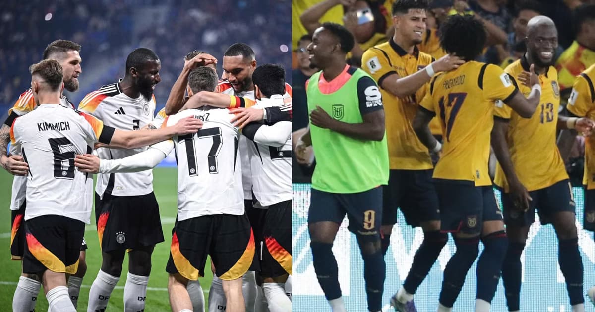 La selección alemana y ecuatoriana