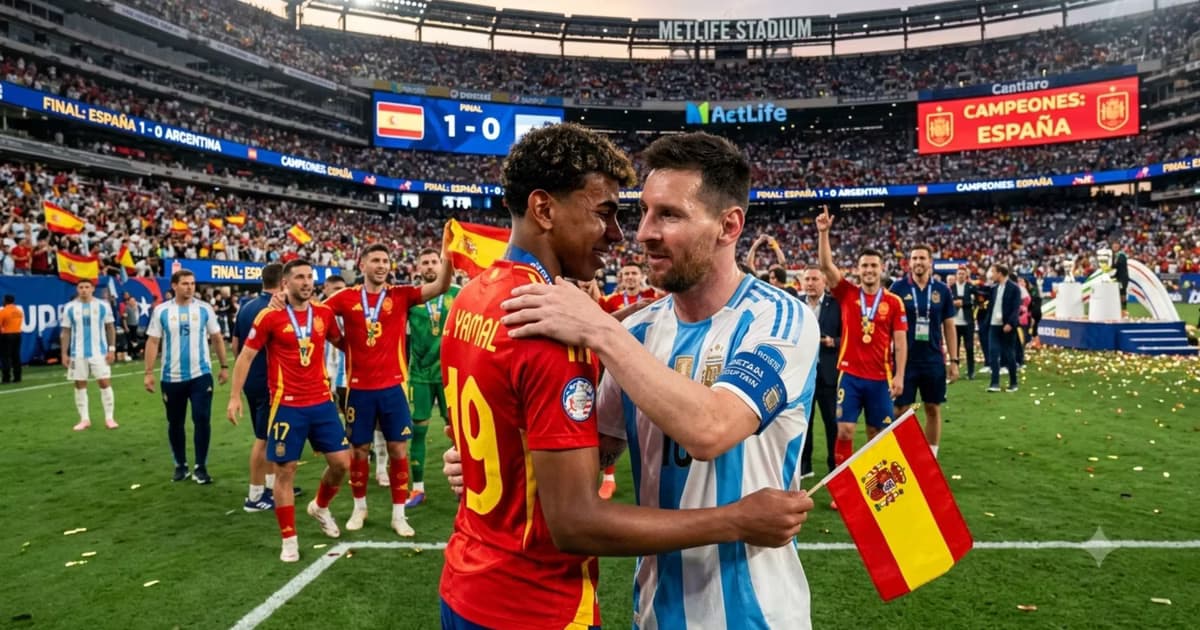 Lionel Messi y Lamine Yamal en la final del Mundial 2026