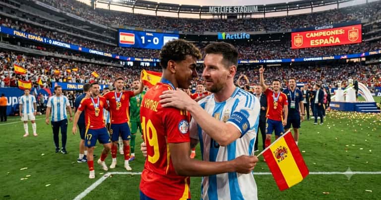 El mensaje de Lionel Messi a Lamine Yamal tras la final entre Argentina y España