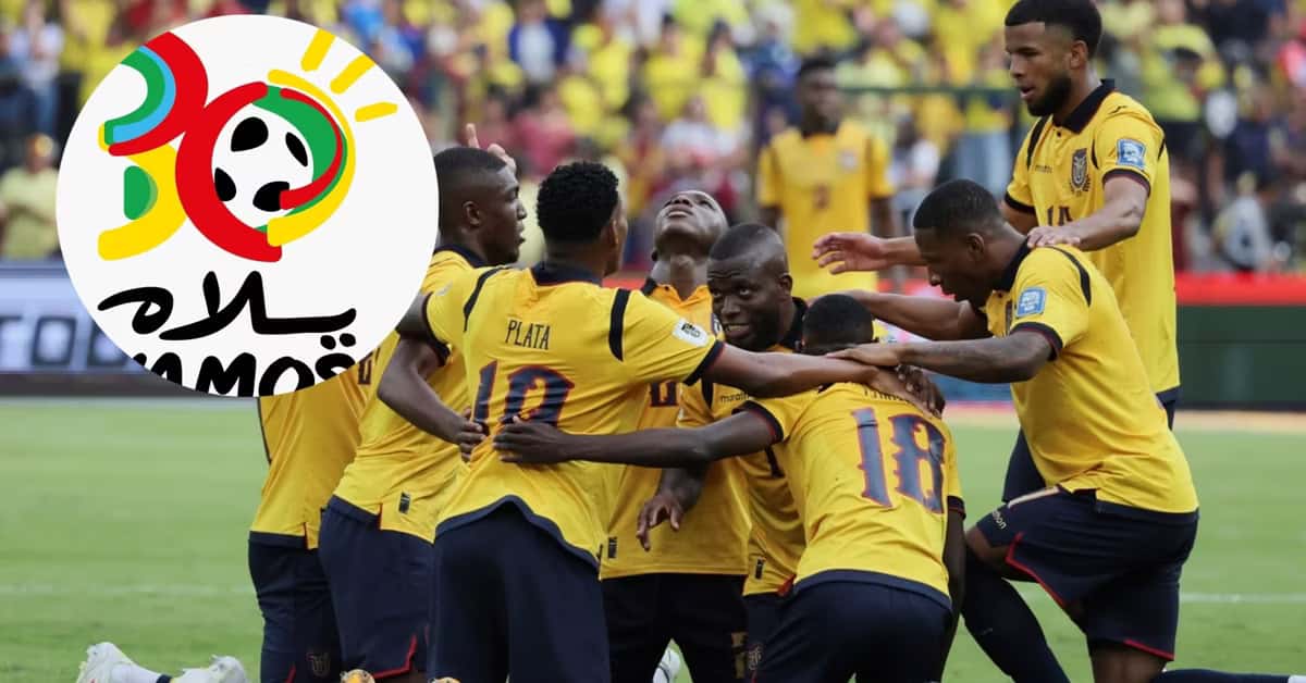 La selección ecuatoriana y el logo del mundial 2030