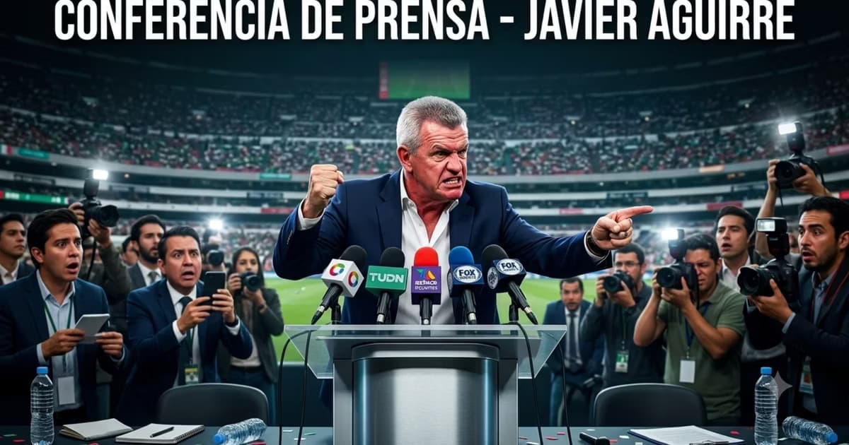 Javier Aguirre muy enojado