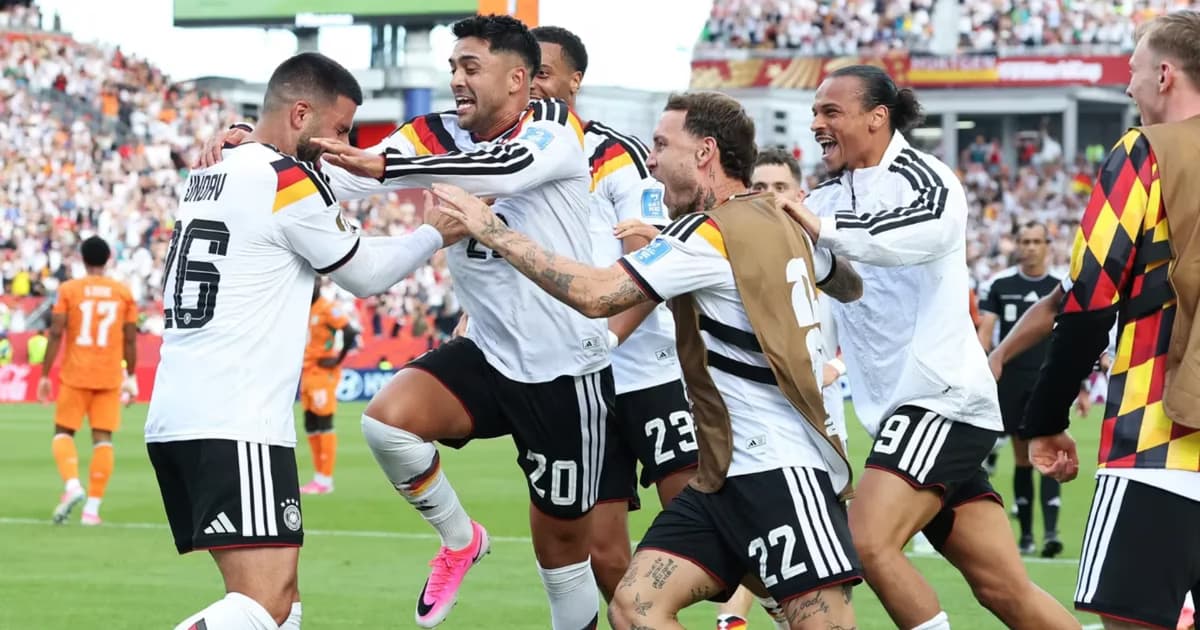 La selección de Alemania celebrando