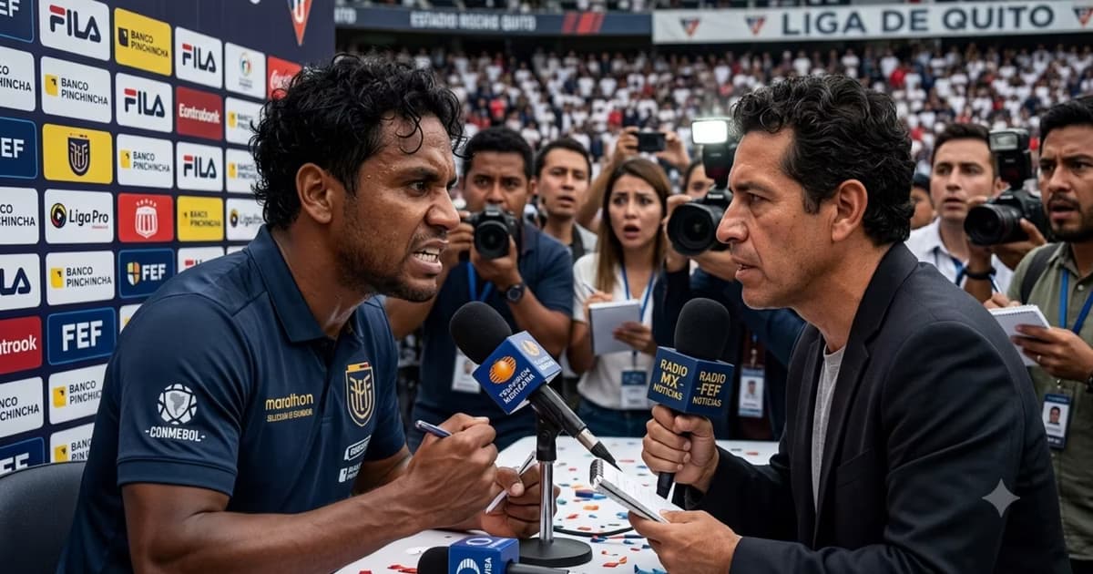Franklin Salas respondiendo a la prensa mexicana