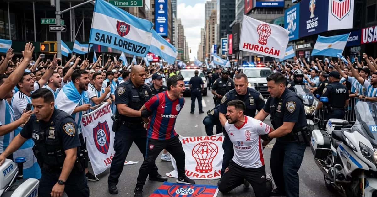 Hinchas de San Lorenzo y Huracán detenidos en USA