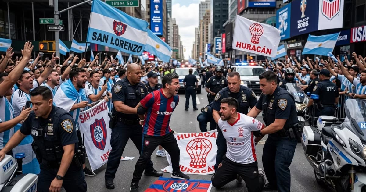 Hinchas de San Lorenzo y Huracán detenidos en USA