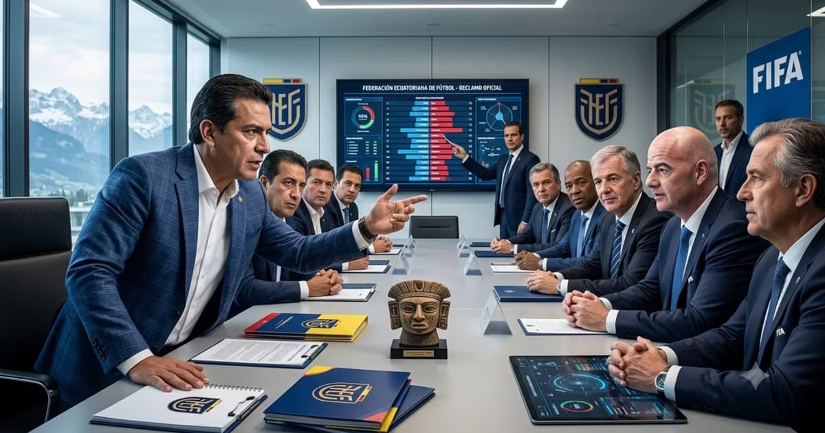 Los dirigentes de la FEF reclamando a la FIFA