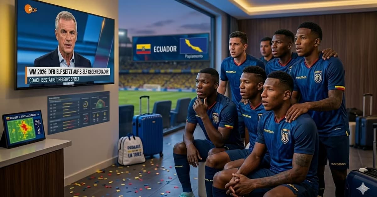 La selección de Ecuador viendo a la prensa de Alemania