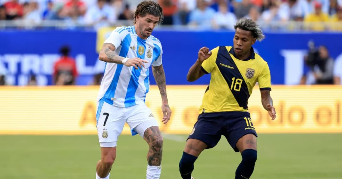 De Paul jugando contra Ecuador