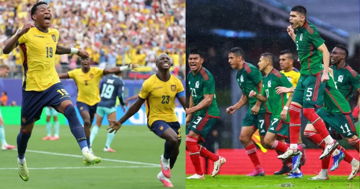 La selección ecuatoriana y mexicana