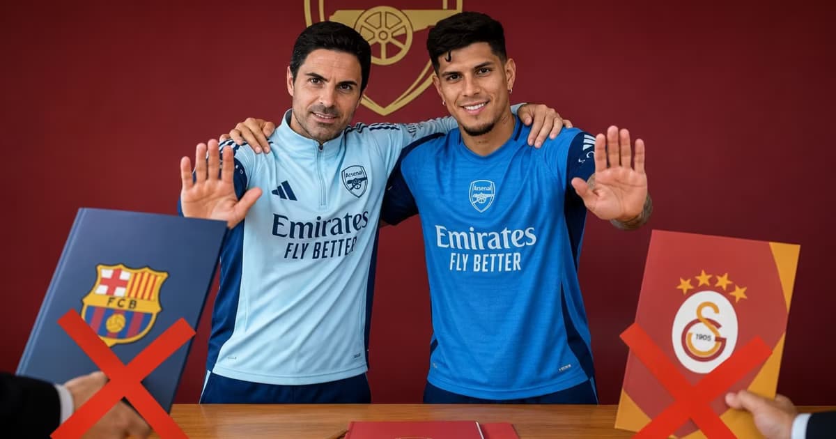 Piero Hincapié y Mikel Arteta
