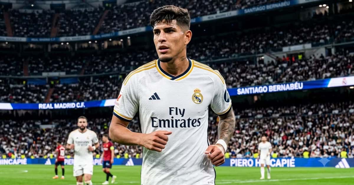 Piero Hincapié jugando para el Real Madrid