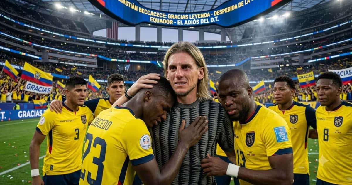 Beccacece despidiéndose de la selección ecuatoriana