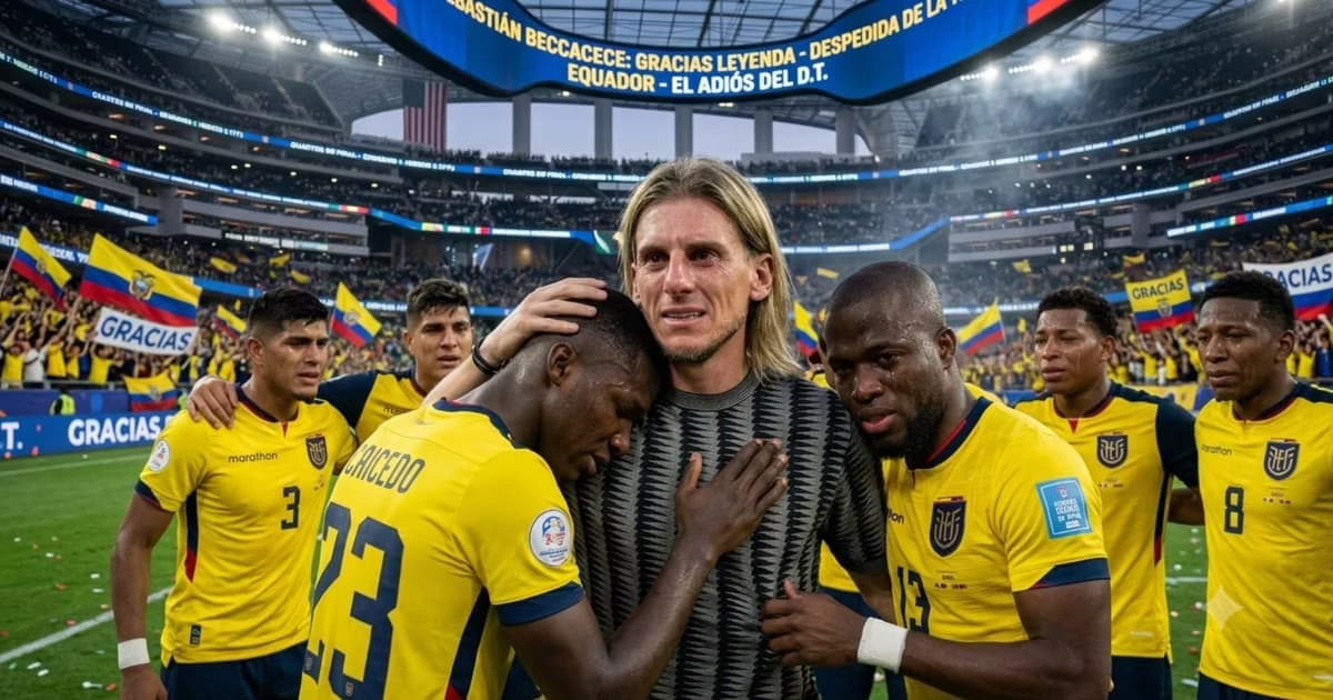 Beccacece despidiéndose de la selección ecuatoriana