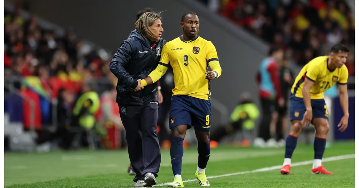 Beccacece y Jhon Yeboah con la selección de Ecuador