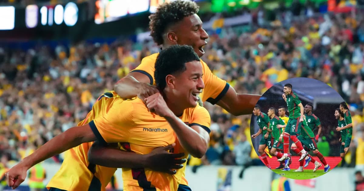 La selección ecuatoriana y mexicana