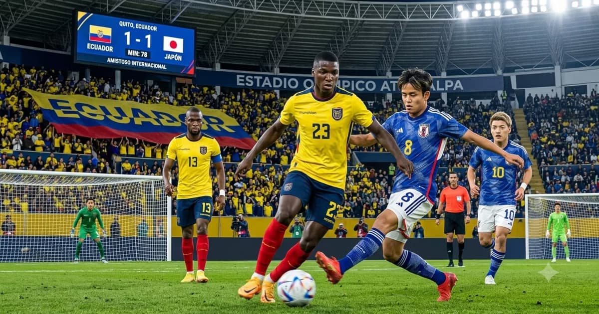 Moisés Caicedo y Kubo jugando con Ecuador y Japón