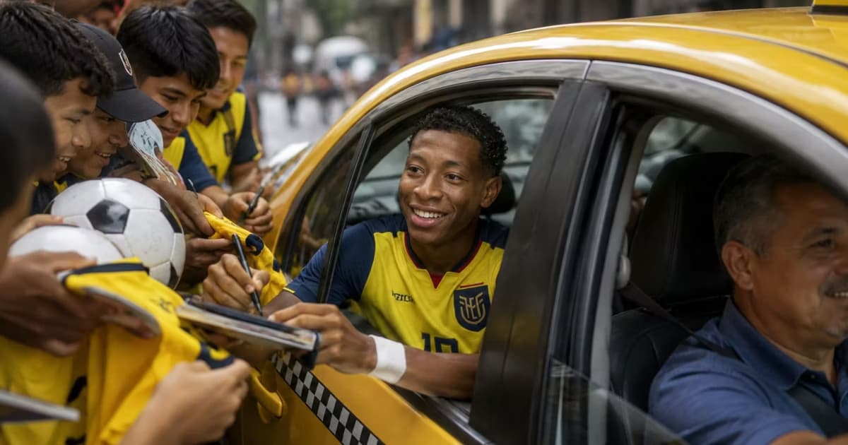 Gonzalo Plata en un taxi