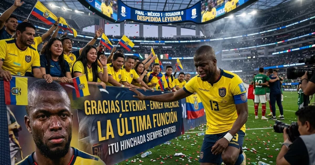 Enner Valencia llorando en su despedida con la TRI