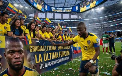 Enner Valencia llorando en su despedida con la TRI