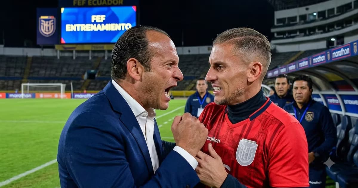 Francisco Egas gritando a Beccacece