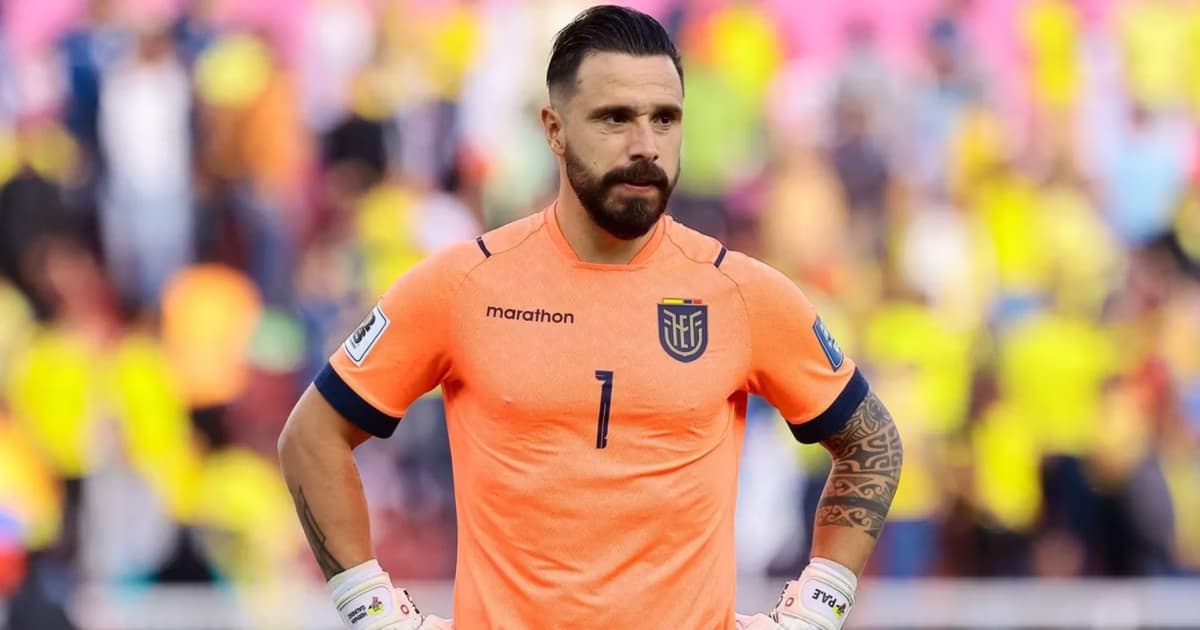 Hernán Galindez con la camiseta de Ecuador