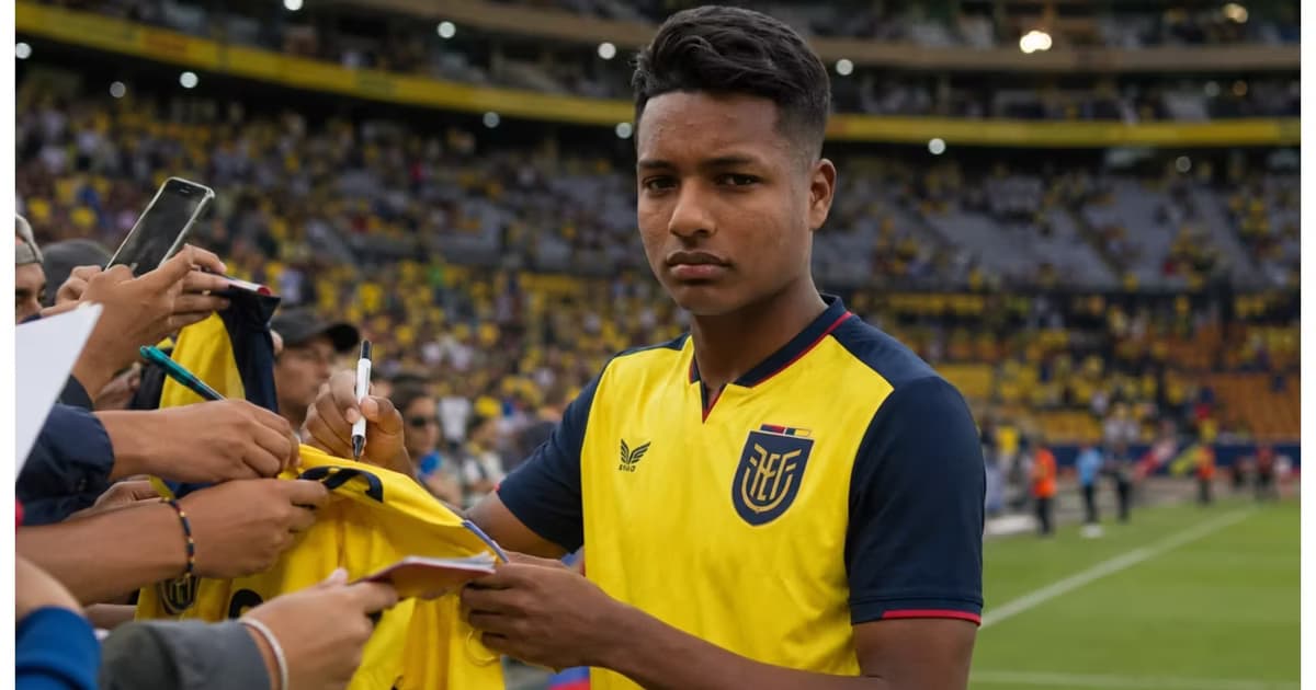 Jeremy Arévalo firmando autógrafos