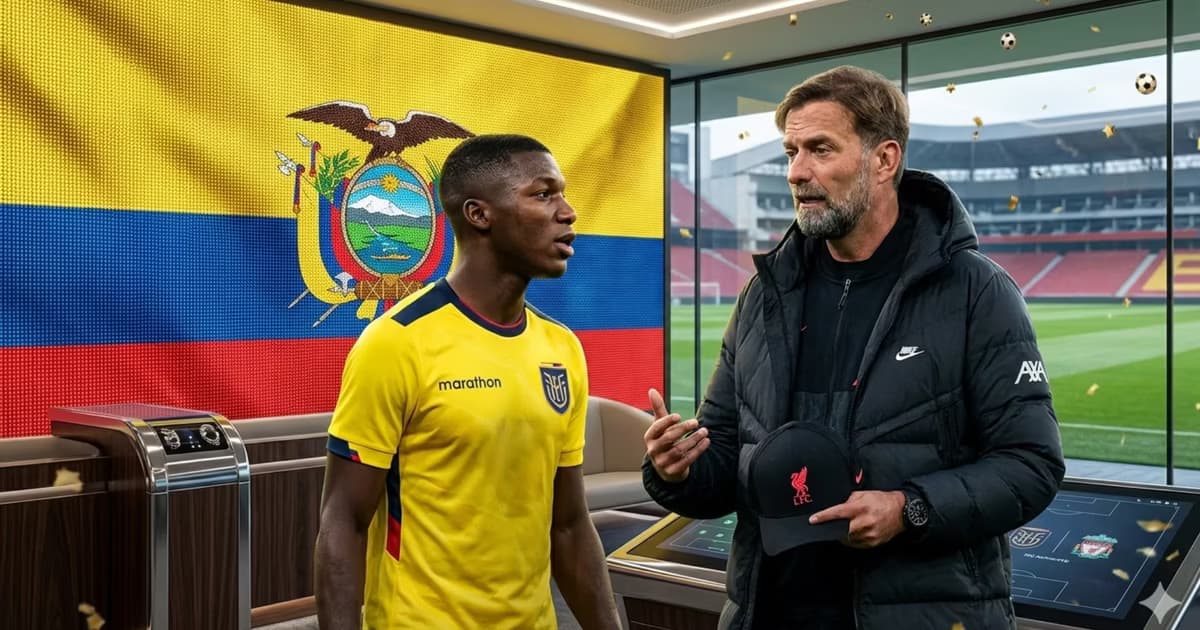 Jurgen Klopp y la bandera de Ecuador