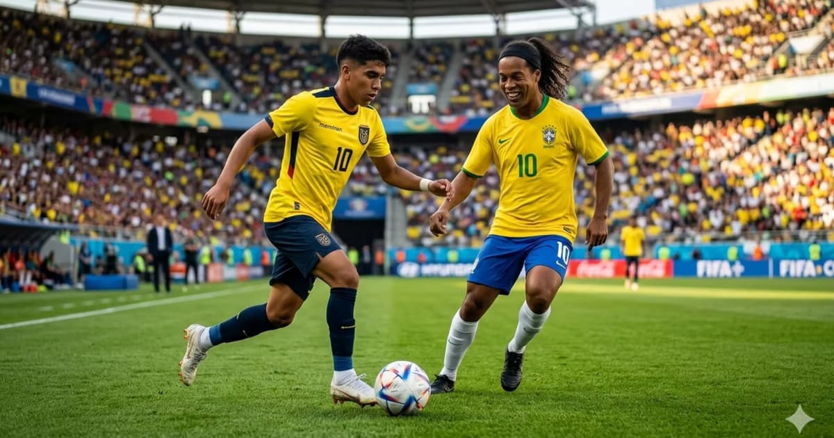 Kendry Páez y Ronaldinho