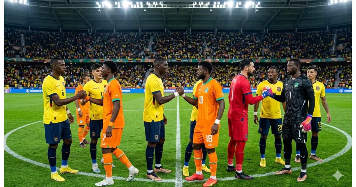 La selección de Ecuador y Costa de Marfil