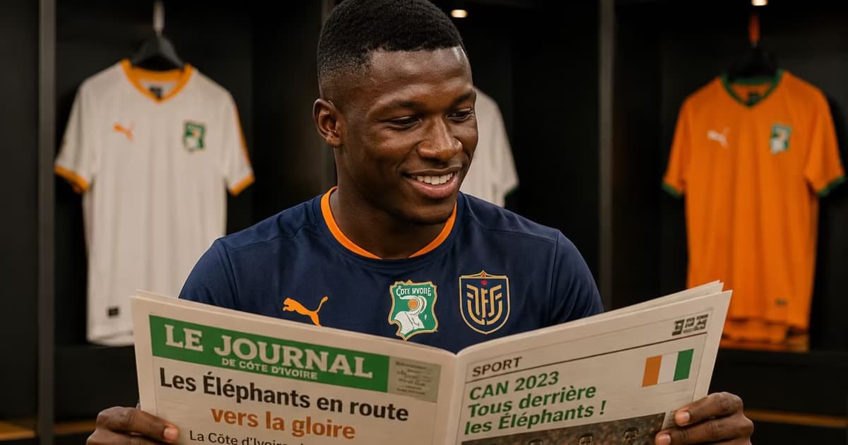 Leyendo a la prensa de Costa de Marfil