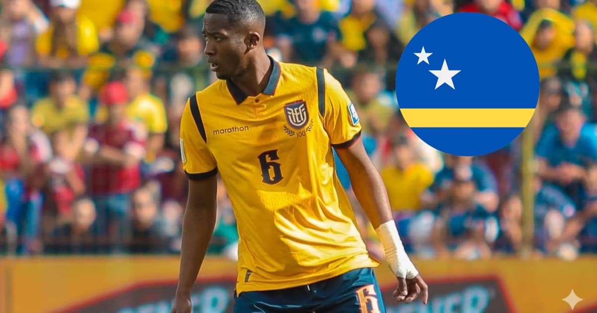 Willian Pacho y la bandera de Curazao