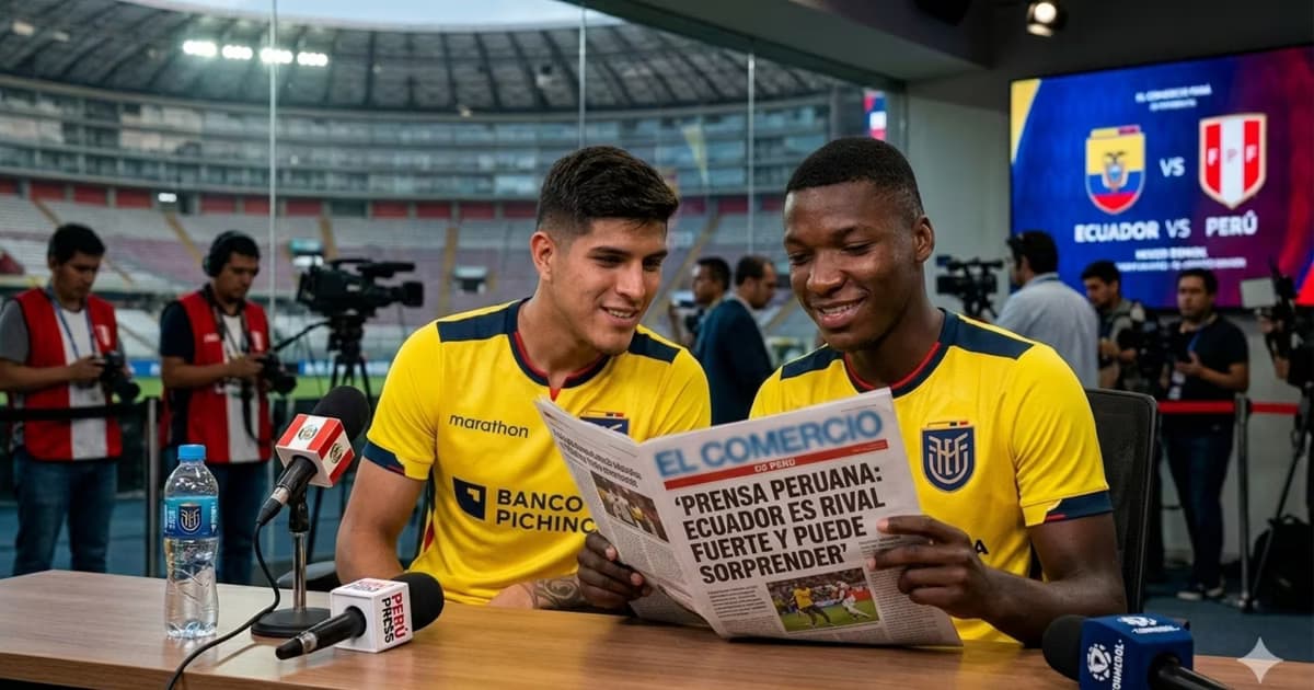 Piero Hincapié y Moisés Caicedo leyendo la prensa