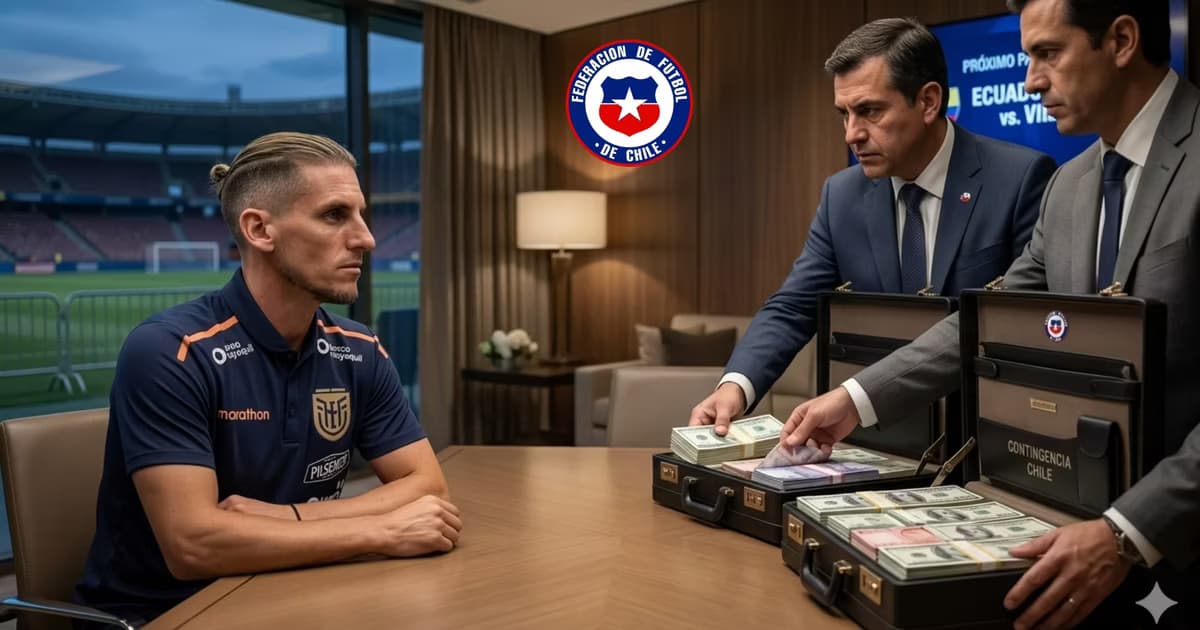 Beccacece y directivos de la Selección de Chile