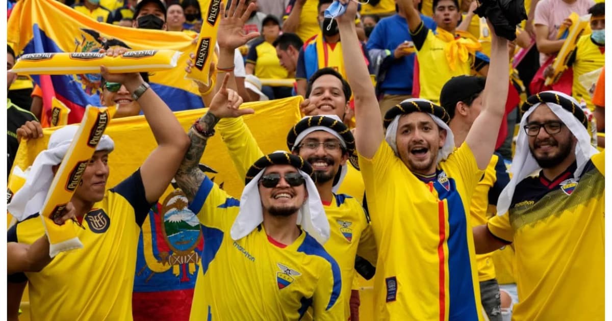 La hinchada de Ecuador