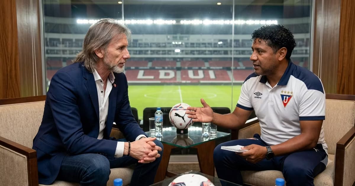 Franklin Salas y Gareca hablando