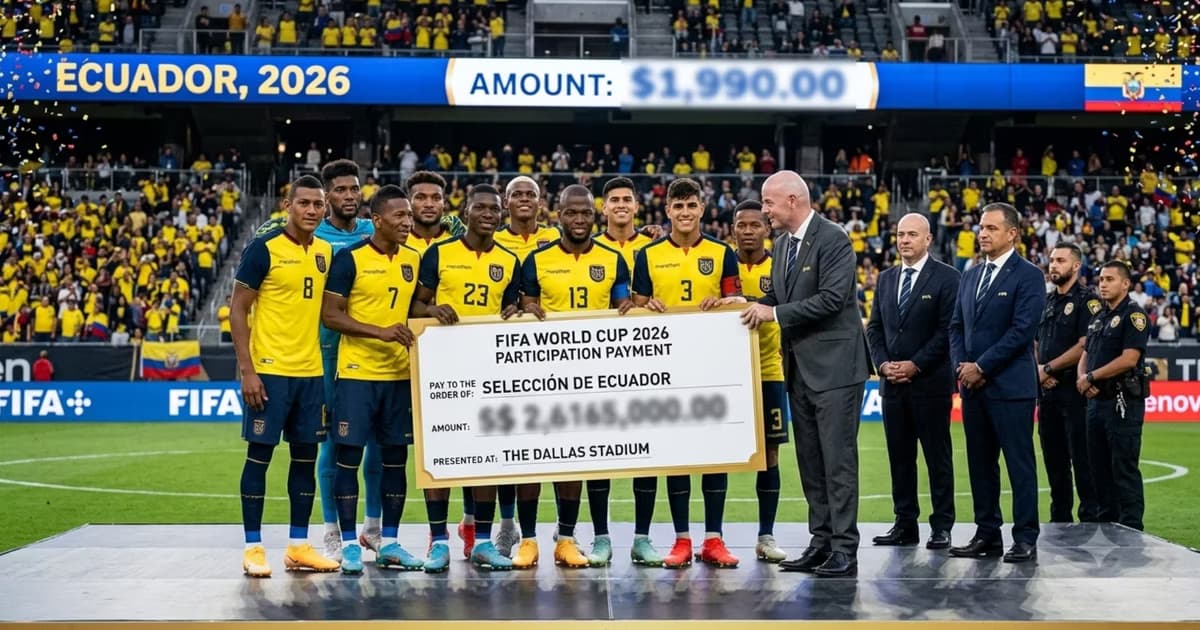 La selección de Ecuador recibiendo el premio del mundial