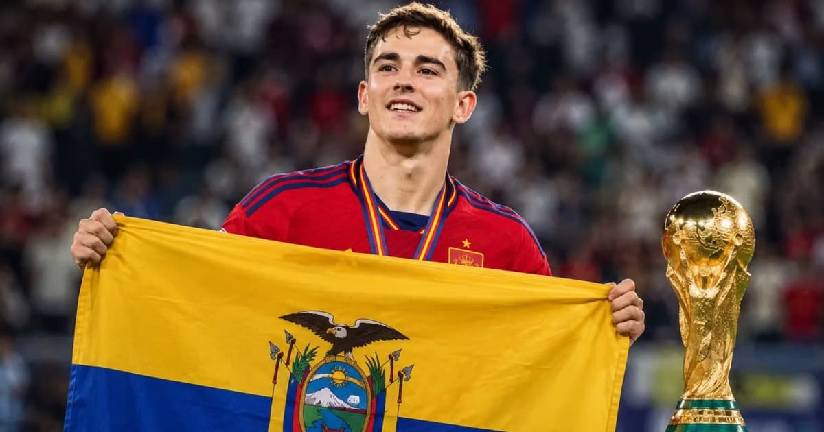 Gavi con la bandera de Ecuador