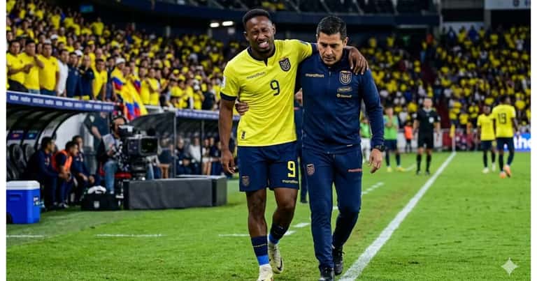 Yeboah salió golpeado del partido ante Guatemala y causó preocupación en Ecuador
