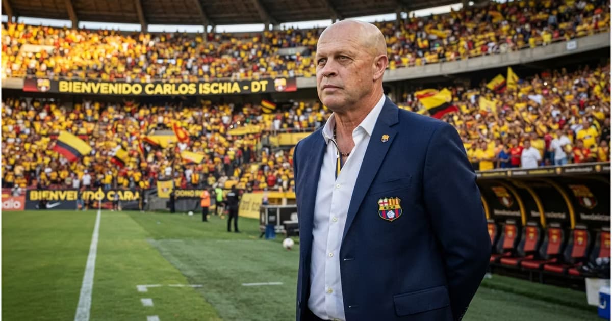 Carlos Ischia como DT de Barcelona SC