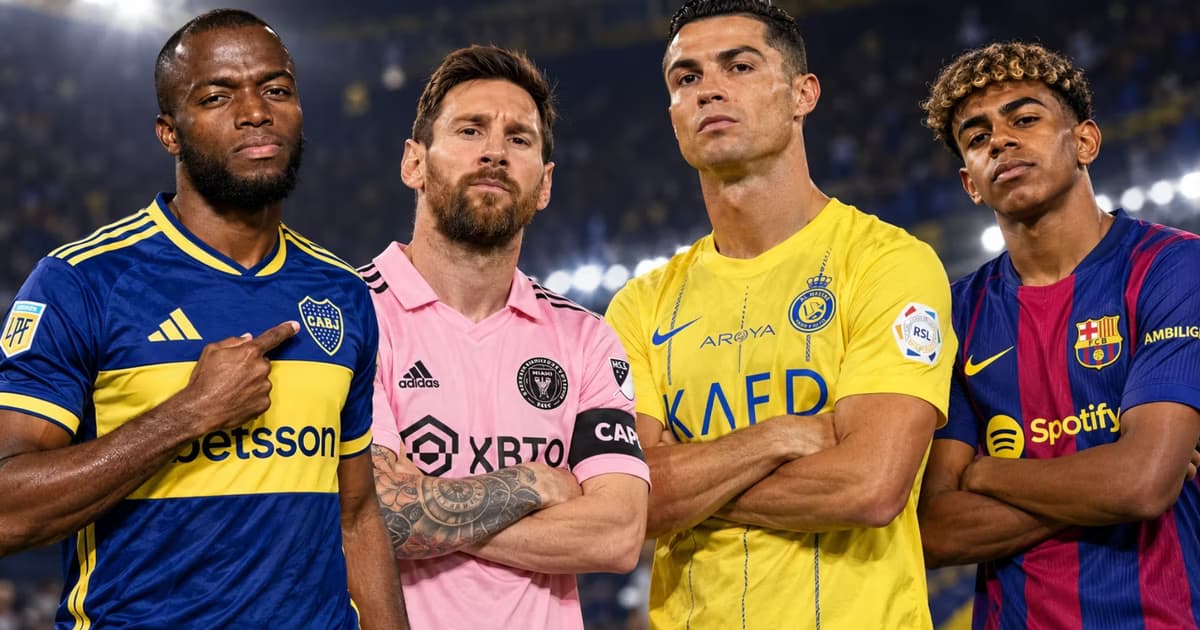 Enner Valencia, Messi, Cristiano Ronaldo y Lamine Yamal