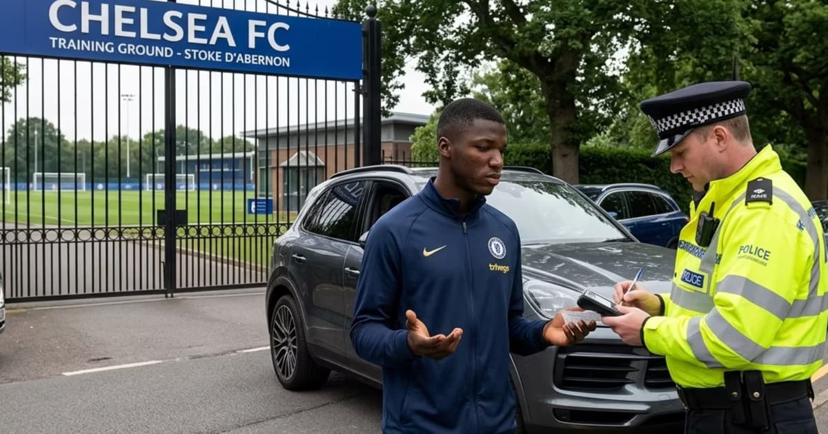 Moisés Caicedo recibiendo una multa
